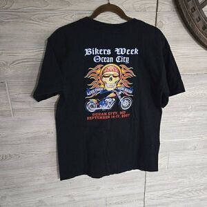 Bikers Week Ocean City Vintage 2007 Skull Tshirt Mens SZ M